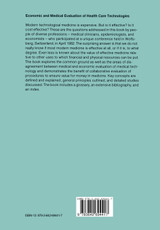 Economic and Medical Evaluation of Health Care Technologies