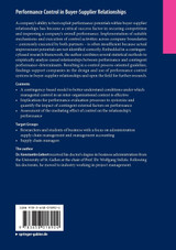 Performance Control in Buyer-Supplier Relationships Performance Control in Buyer-Supplier Relationships