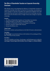 The Effect of Shareholder Taxation on Corporate Ownership Structures The Effect of Shareholder Taxation on Corporate Ownership Structures