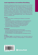 Soziale Ungleichheiten in der beruflichen Weiterbildung Soziale Ungleichheiten in der beruflichen Weiterbildung