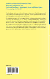 Conformal Field Theory, Automorphic Forms and Related Topics