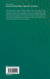 Research on Selected China's Legal Issues of E-Business Research on Selected China's Legal Issues of E-Business