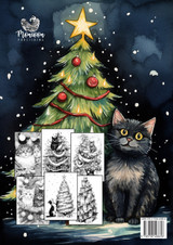 Cats in Christmas Trees Coloring Book for Adults
