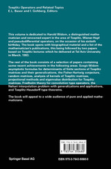 Toeplitz Operators and Related Topics