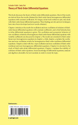 Theory of Third-Order Differential Equations