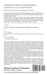 Collective Effects in Quantum Statistics of Radiation and Matter Collective Effects in Quantum Statistics of Radiation and Matter