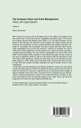 The European Union and Crisis Management The European Union and Crisis Management