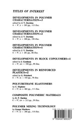Developments in Polymer Characterisation-4 Developments in Polymer Characterisation-4