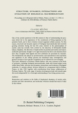 Structure, Dynamics, Interactions and Evolution of Biological Macromolecules