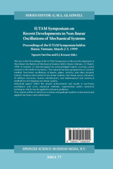 IUTAM Symposium on Recent Developments in Non-linear Oscillations of Mechanical Systems