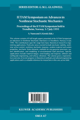 IUTAM Symposium on Advances in Nonlinear Stochastic Mechanics