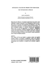 Efficiency Analysis by Production Frontiers