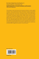 Applied Approaches to Societal Institutions and Economics Applied Approaches to Societal Institutions and Economics