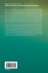 Building Materials for Sustainable and Ecological Environment