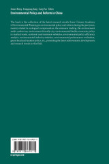 Environmental Policy and Reform in China