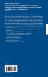 Proceedings of the International Conference on Atomic, Molecular, Optical & Nano Physics with Applications