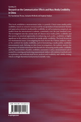 Research on the Communication Effects and Mass Media Credibility in China Research on the Communication Effects and Mass Media Credibility in China