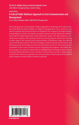 A Critical Public Relations Approach to Crisis Communication and Management