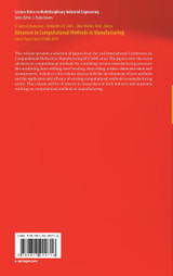 Advances in Computational Methods in Manufacturing