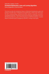 Distributed Optimization, Game and Learning Algorithms