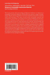 Advances in Sustainable Construction Materials