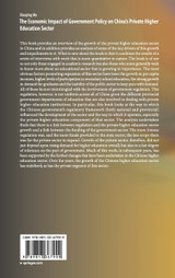 The Economic Impact of Government Policy on China's Private Higher Education Sector