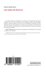 Les actes de discours Les actes de discours