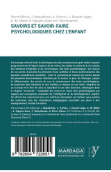Savoirs et savoir-faire psychologiques chez l'enfant