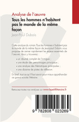 Tous les hommes n'habitent pas le monde de la même façon