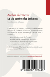 La vie secrète des écrivains de Guillaume Musso (Analyse de l'œuvre) La vie secrète des écrivains de Guillaume Musso (Analyse de l'œuvre)