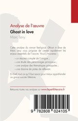 Ghost in love de Marc Levy (Analyse de l'œuvre)