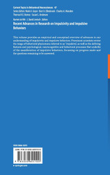 Recent Advances in Research on Impulsivity and Impulsive Behaviors