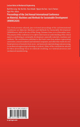 Proceedings of the 2nd Annual International Conference on Material, Machines and Methods for Sustainable Development (MMMS2020)