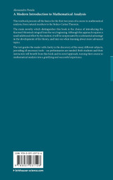 A Modern Introduction to Mathematical Analysis