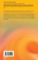 Operational Research Methods in Business, Finance and Economics Operational Research Methods in Business, Finance and Economics