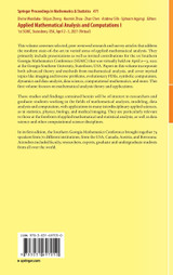 Applied Mathematical Analysis and Computations I Applied Mathematical Analysis and Computations I