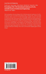 Proceedings of the 11th International Conference of Ar.Tec. (Scientific Society of Architectural Engineering)