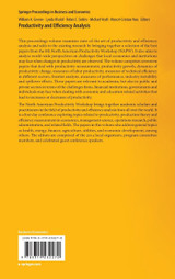 Productivity and Efficiency Analysis