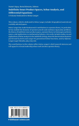 Indefinite Inner Product Spaces, Schur Analysis, and Differential Equations Indefinite Inner Product Spaces, Schur Analysis, and Differential Equations