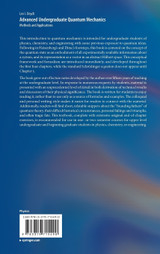 Advanced Undergraduate Quantum Mechanics