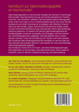 Handbuch zur Gleichstellungspolitik an Hochschulen Handbuch zur Gleichstellungspolitik an Hochschulen