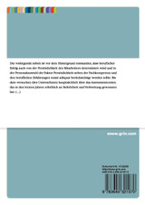 Welche Chancen, Risiken und Anforderungen ergeben sich durch die Integration von Persönlichkeitstests in das Assessmentcenter? Welche Chancen, Risiken und Anforderungen ergeben sich durch die Integration von Persönlichkeitstests in das Assessmentcenter?