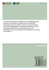 Waldpädagogische Ansätze im fachpraktischen Unterricht an der Höheren technischen Lehranstalt Waldpädagogische Ansätze im fachpraktischen Unterricht an der Höheren technischen Lehranstalt