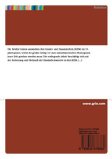 Bedeutung und Funktion der Handarbeitsmotive in den Märchen der Brüder Grimm Bedeutung und Funktion der Handarbeitsmotive in den Märchen der Brüder Grimm