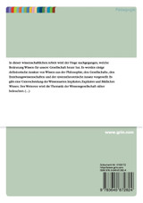 Die Bedeutung von Wissen für unsere heutige Gesellschaft