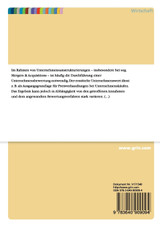 Unternehmensbewertung zur Vorbereitung einer Umstrukturierung