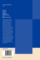 Dispersion, Complex Analysis and Optical Spectroscopy Dispersion, Complex Analysis and Optical Spectroscopy