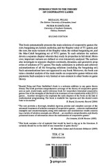 Introduction to the Theory of Cooperative Games Introduction to the Theory of Cooperative Games
