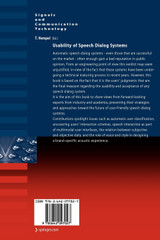 Usability of Speech Dialog Systems Usability of Speech Dialog Systems