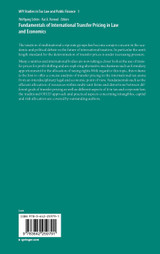 Fundamentals of International Transfer Pricing in Law and Economics Fundamentals of International Transfer Pricing in Law and Economics